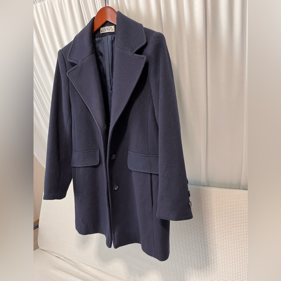 Forecaster of Boston Vintage 100% Wool Women's Coat Sz 10 Blue Union US Made - Picture 2 of 7